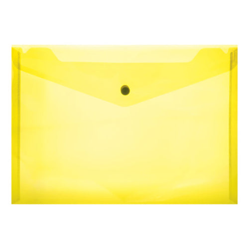 A4 Pvc Folder With Stud Yellow 180 Micron 12