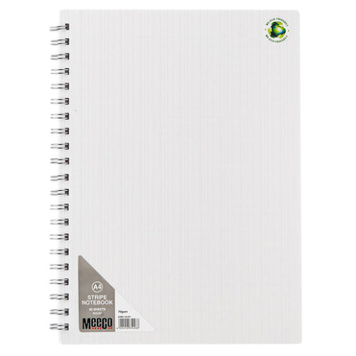 A4 Notebook Meeco Spiral Polypropylene White