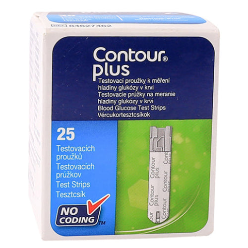 Contour Plus Blood Glucose Strips 25s