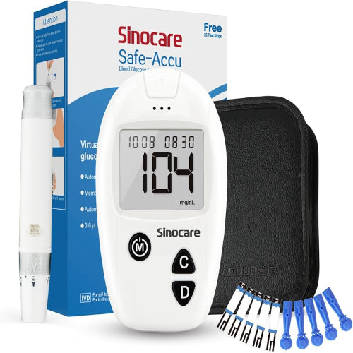 Blood Glucometer Kit Sinocare Safe Accurate