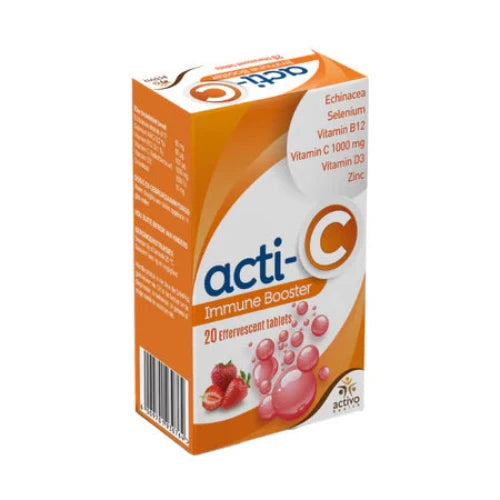 Acti-C Immune Booster 20 Effervescent Tablets Strawberry