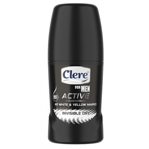 Clere Men Active Roll On Deoderant Invisible Dry 50ml