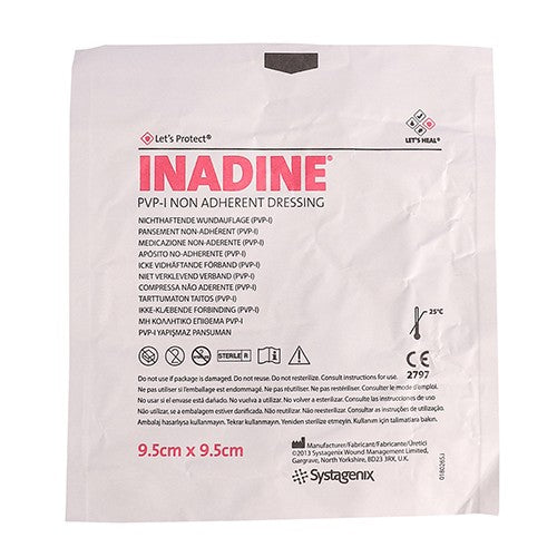 Inadine Wound Dressing 9.5cm X 9.5cm 1