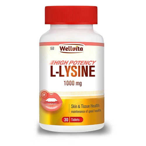 L-Lysine 1000mg 30 Tablets Wellvita