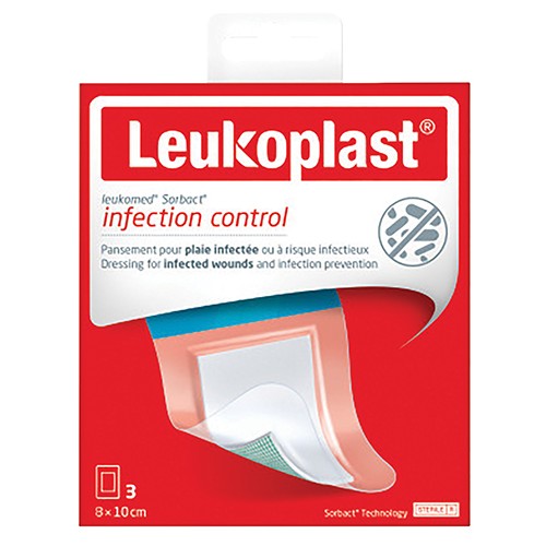 Leukoplast Leukomed Sorbact 8X10cm 3