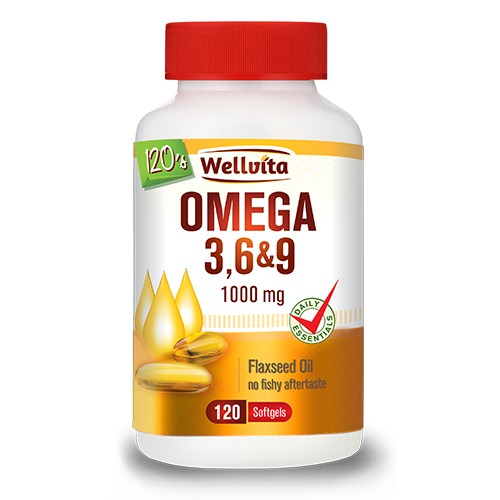 Omega 3&6&9 1000mg 120 Softgels Wellvita