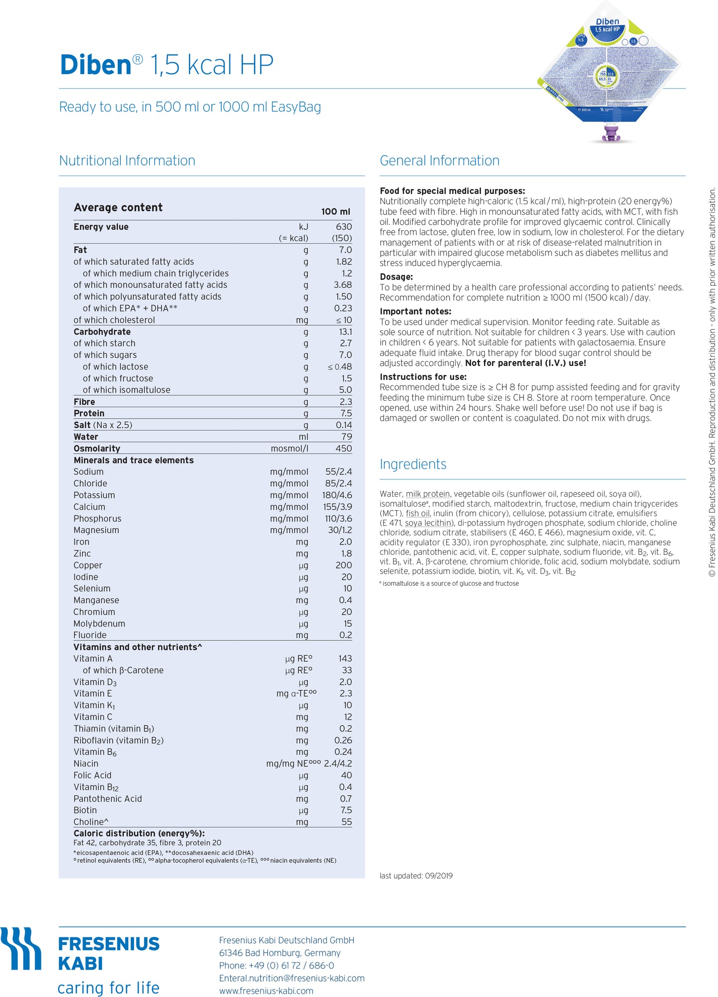 Diben 500ml Easy Bag