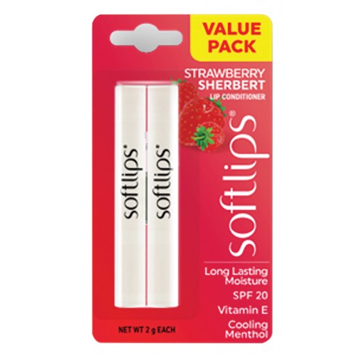 Softlips Lip Balm Strawberry Sherbert Value Pack