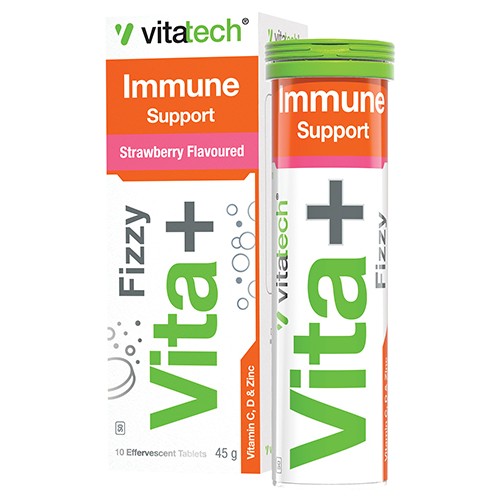 Vitatech Vita+ Immune Effervescent Strawberry 10