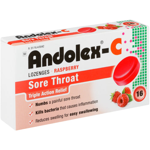 Andolex-C 16 Raspberry Lozenges