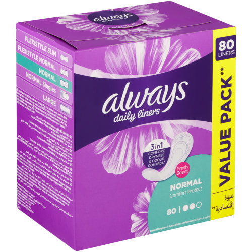 Always Liners Normal Scented 80