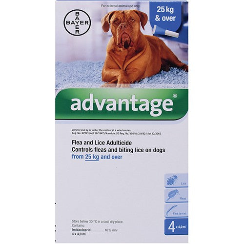 Advantage X-Large Dogs 4ml 4 Pipets