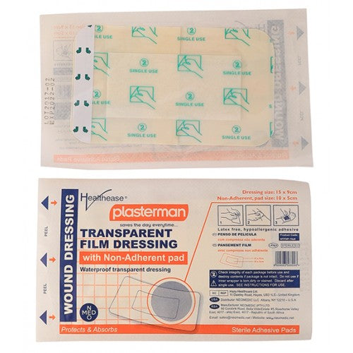 Dressing Transparent Film & Pad 15 X 9cm Healthease 50