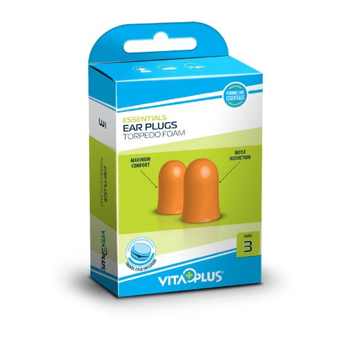 Ear Plugs Vitaplus Torpedo Foam 3 Pairs