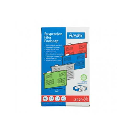 File Suspension Blue Bantex & Tab 25