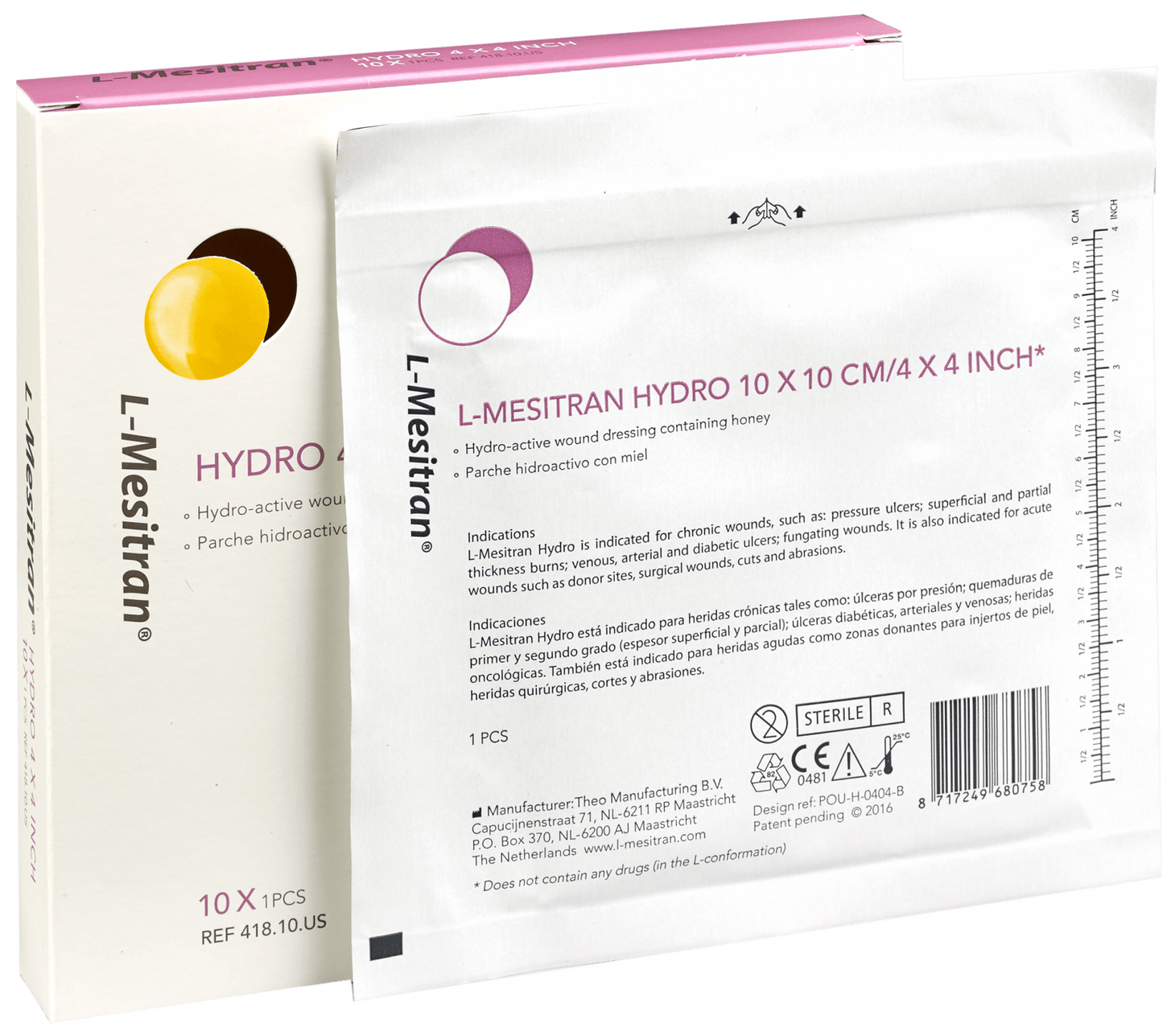 L-Mesitran Hydro Dressing 10x10cm 10