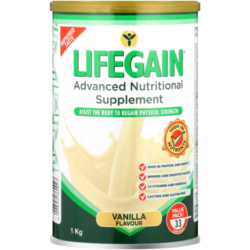 Lifegain Vanilla 1000g Powder