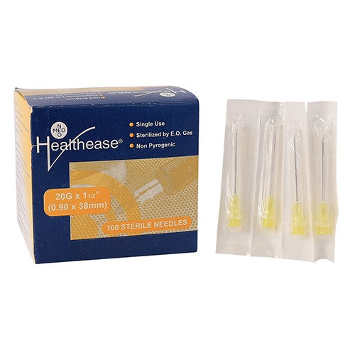 Needle 20G x 38mm Healthease Yellow 100