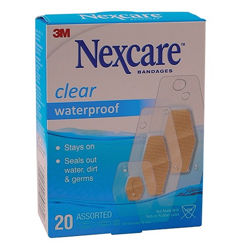 Nexcare Clear Waterproof Assorted 20