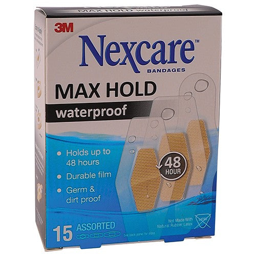 Nexcare Maxhold Waterproof Assorted 15