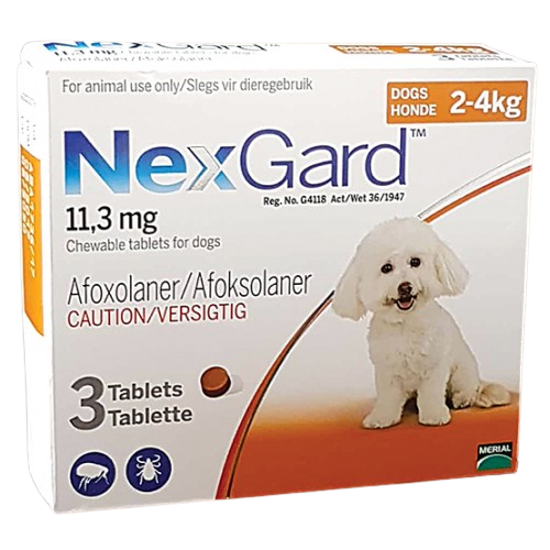 Nexgard 2-4Kg 0.5g Tablet 3