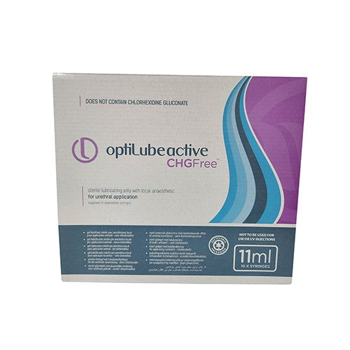 Optilube Active Sterile Gel Lidocaine 11ml 10 Cura Pharm Optilube Active Sterile Gel Lidocaine 11ml 10 Cura Pharm