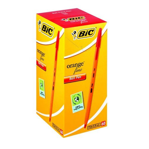 Pen Bic Orange Fine Red Bx 60