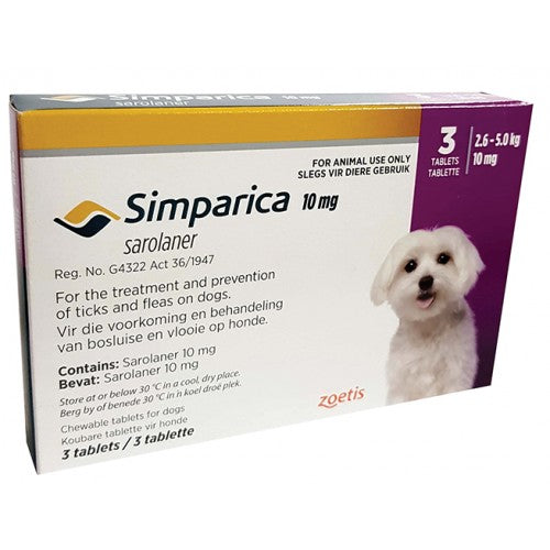 Simparica Tablets 10mg 2.6-5kg Purple 3