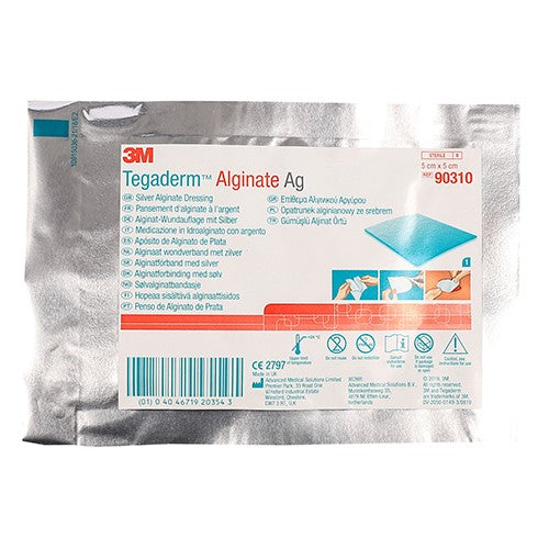 tegaderm alginate ag silver dressing 3M 90305 - DRESSING, ALGINATE AG SILVER, TEGADERM, 6X6, 5/BX