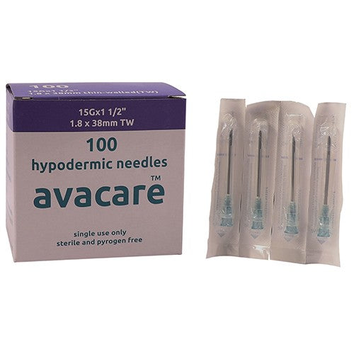 Needle 15GX38mm Avacare Blue-Grey 100