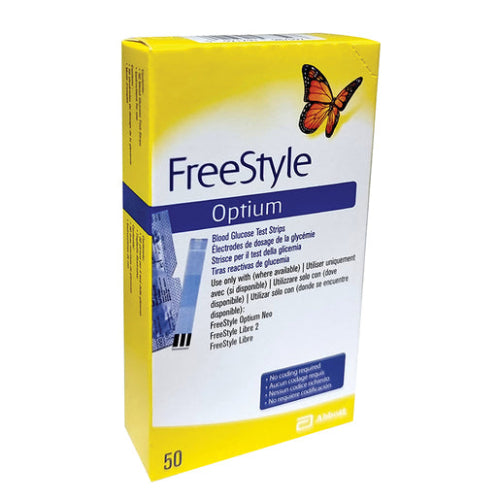 Freestyle Optium Glucose Strips 50