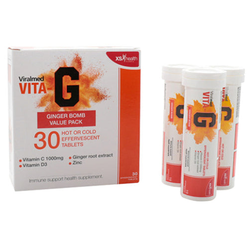 Viralmed Vita-G Ginger Bomb Value Pack 3 X 10 Effervescent Tablets