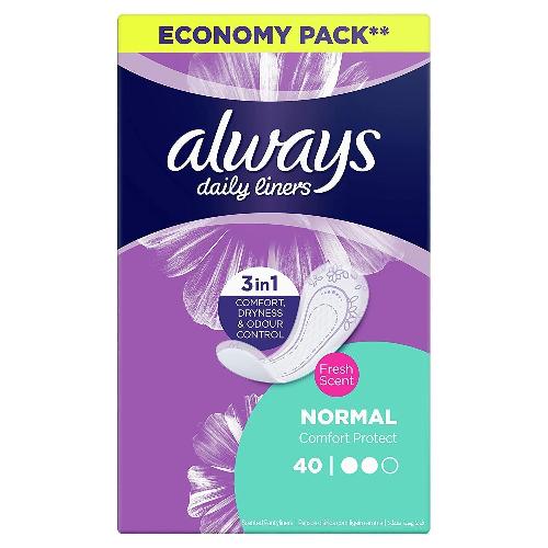 Always Liners Normal Scented 40