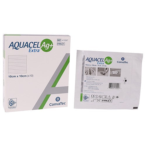 Aquacel Ag+ Extra 10 X 10cm Silver Dressing 10