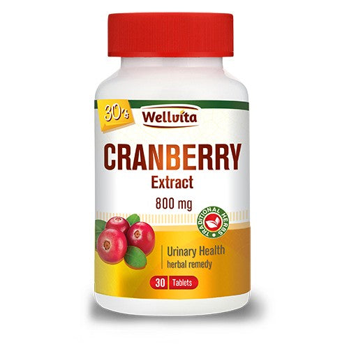 Cranberry Extract 800mg 30 Tablets Wellvita