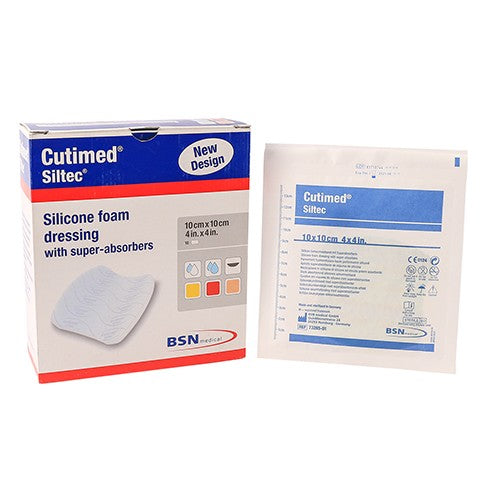 Cutimed Siltec Foam Dressing 10X10cm 10