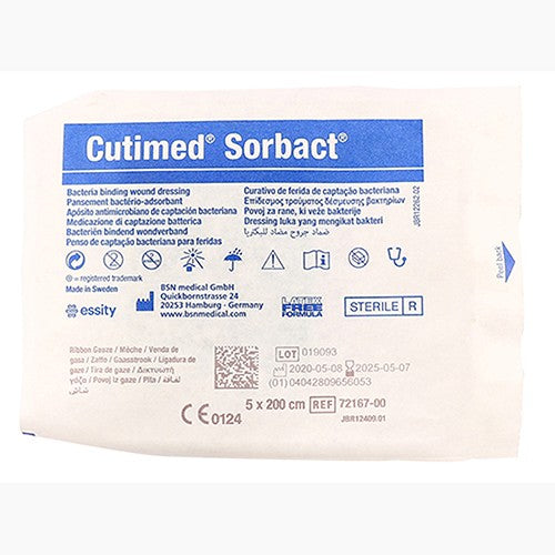 Cutimed Sorbact Ribbon Gauze 5 X 200cm 10