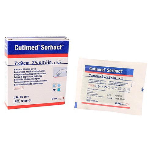 Cutimed Sorbact Swabs 7 X 9cm 5