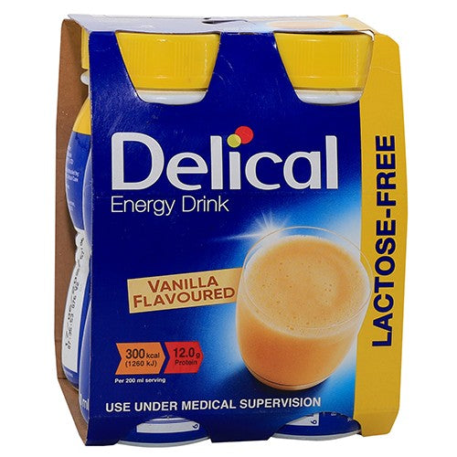 Delical Energy Drink Vanilla 4 X 200ml