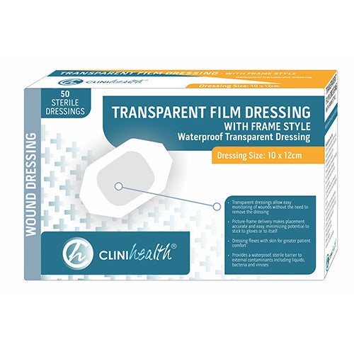 Dressing Transparent Film 10X12cm Clinihealth 50