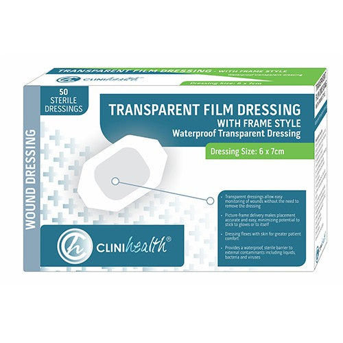 Dressing Transparent Film 6X7cm Clinihealth 50