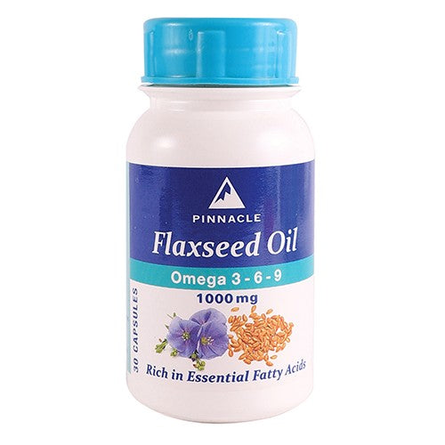 Flaxseed Oil 1000mg 30 Capsules Pinnacle