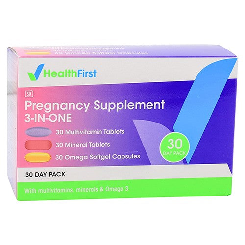 Health First Pregnancy Supplement 3In1 Pack Tablets 30