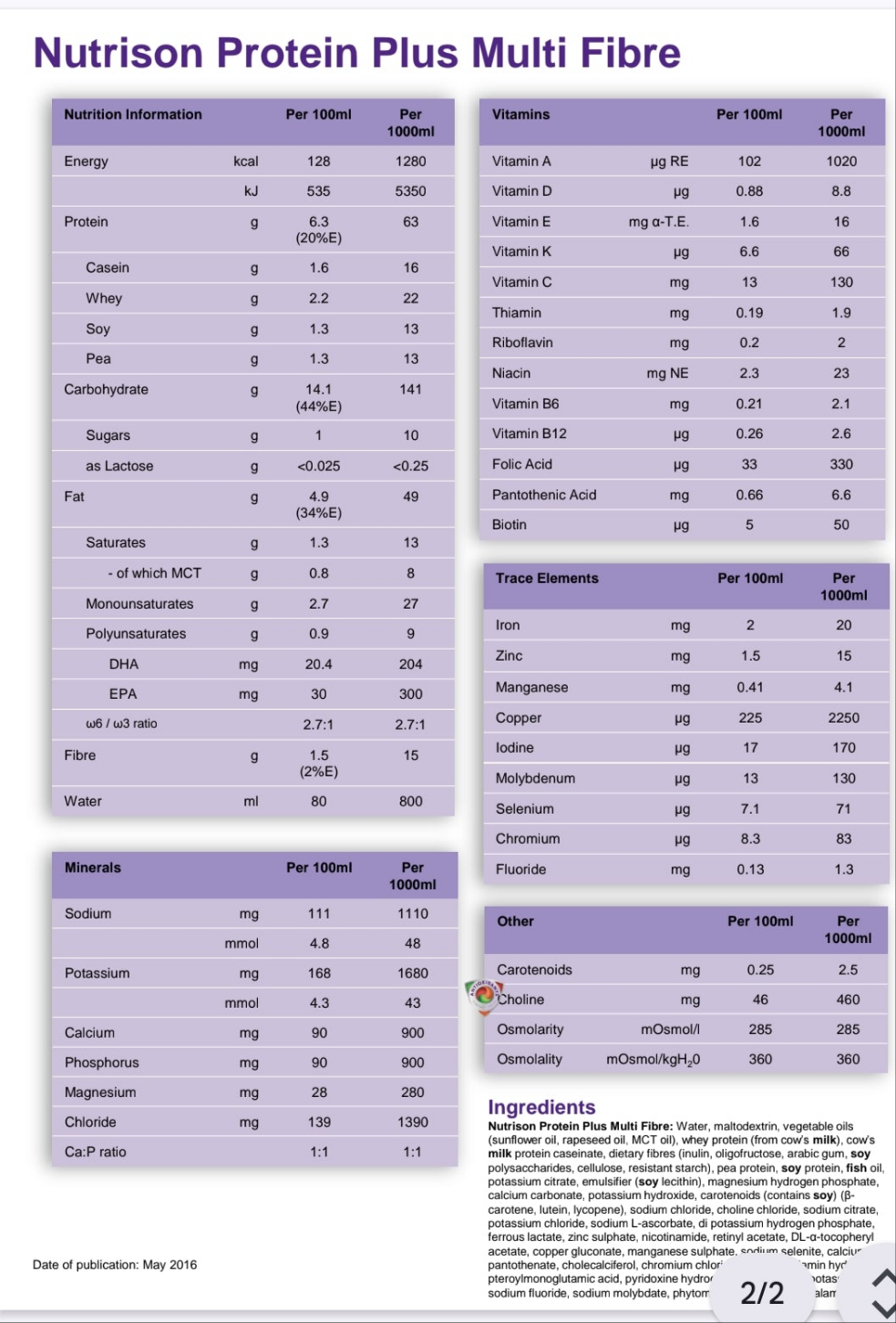 Nutrison Protein Plus Multi Fibre 1000ml