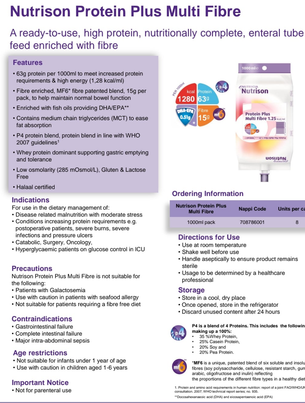 Nutrison Protein Plus Multi Fibre 1000ml
