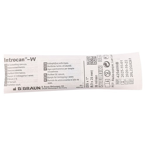 Introcan With Wings FEP 22Gx25mm Blue 1