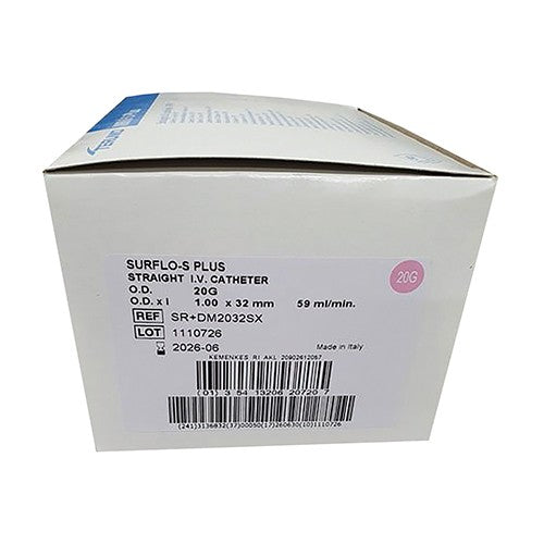 Iv Catheter 20Gx3/4 Surflo S-Plus 50