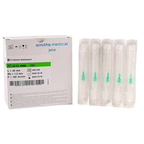 Jelco Radiopaque 18G Green 50