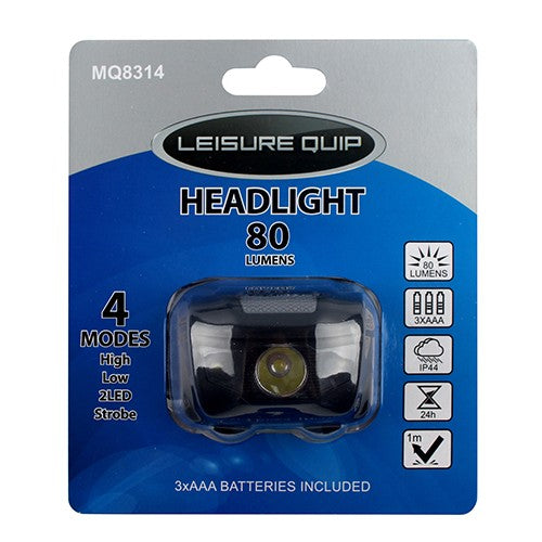 Leisure Quip Headlight 80 Lumens Strap