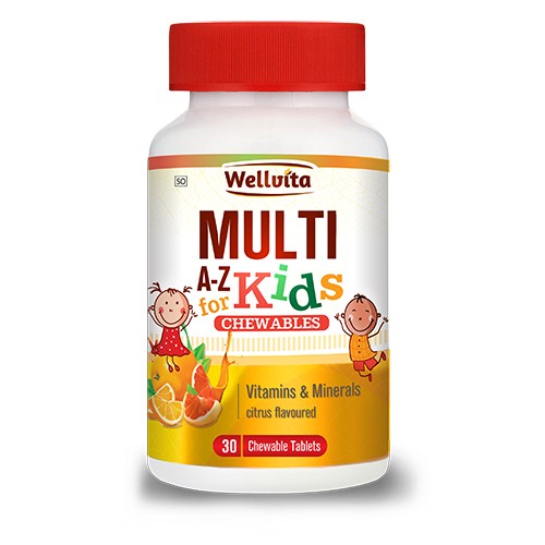 Multi A-Z Kids 30 Chewable Tablets Wellvita